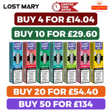 Lost Mary 4 in 1 Pods | Replaceable Pre-Filled | 2 Pods | 20mg | E cig | UK |New