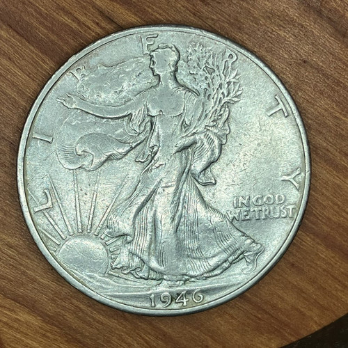1946 walking liberty half - 1946-d,