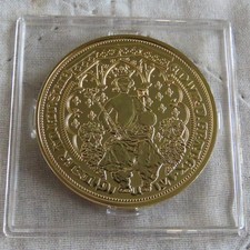 EDWARD III 1344 - 1351 DOUBLE LEOPARD HALLMARKED GOLD ON SILVER PROOF