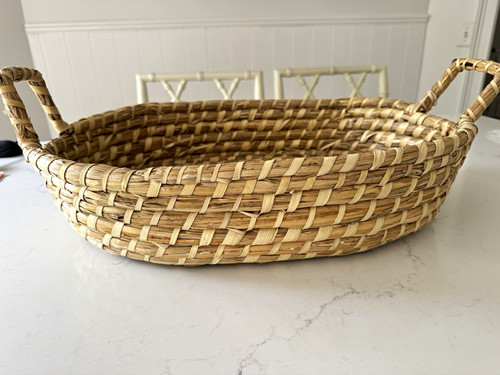 Handwoven sweetgrass basket - sweetgrass,