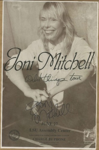 Joni mitchell signed poster - joni,