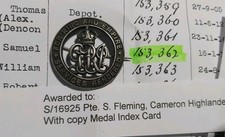 WW1 Silver War Badge to S/16925 Pte S. Fleming of the Cameron Highlanders. #21