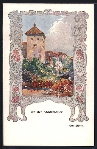 Postcard german school - postcard,