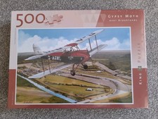 Gypsy Moth Over Brooklands 500 pc Jigsaw Puzzle New Sealed. 