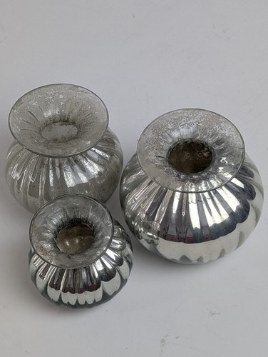 Antique mercury glass - glass, bud