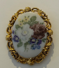 Vintage Large Flowers Brooch