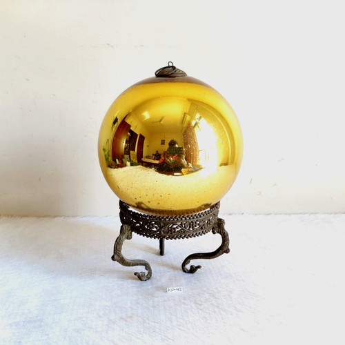 Antique golden glass witch - golden,