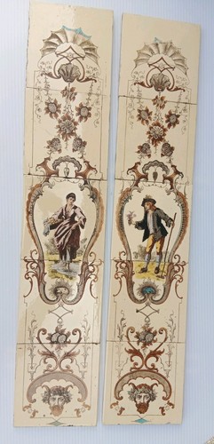 Victorian fireplace tiles set - fireplace,