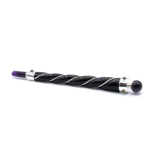 Twisted healing wand silver - healing,
