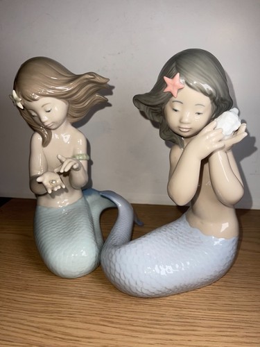 Pair lladro nao mermaid - a,