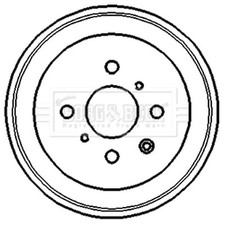 1x Brake Drum (Single) Rear BBR7120 Borg & Beck LK3502111 4247.48 424310H010