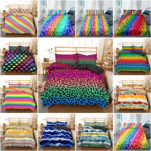 Colorful stripes doona duvet - doona,