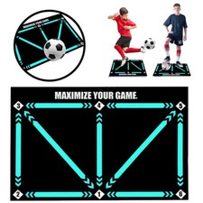 Football Skills Training Mat Non Slip Kids Adults Dribble Training Carpet Sports