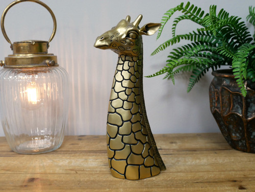 Giraffe head figurine home - figurine,