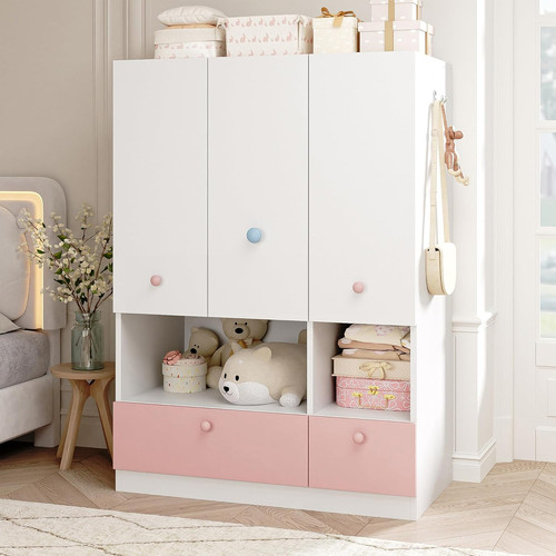 White armoire wardrobe - white,