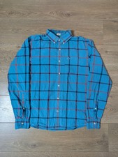 Hollister Shirt Check Button Down Blue Mens Size Medium Stretch Long Sleeve