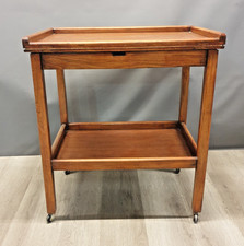 Antique Solid Wood Metephophic Games Table / Tea Trolly Teecar Trolly By P Gold