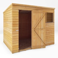 8x6 WOODEN PENT SHED SINGLE DOOR WINDOW OUTDOOR GARDEN STORAGE STORE 8ft x 6ft