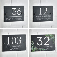 Slate House Sign Rustic House Number Personalised Door Plaque