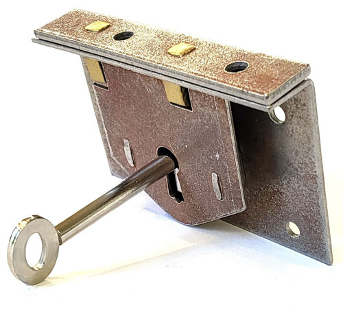 Large steel box lock - ., chest