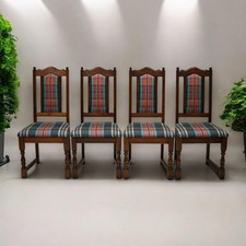 4 Old Charm Oak Dining Chairs