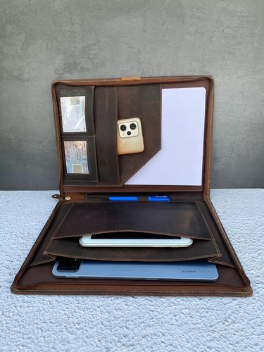 Buffalo leather portfolio - leather,