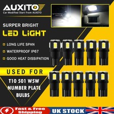 10x 501 T10 Led Bulbs Side Light Error Free Canbus 6 Smd W5W Xenon Bright White