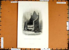 Original Old Antique Print