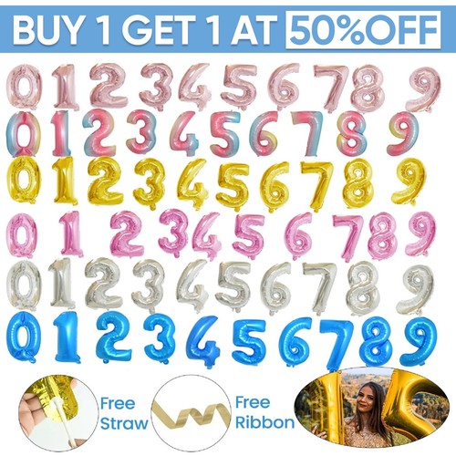 Large foil number letter - foil,