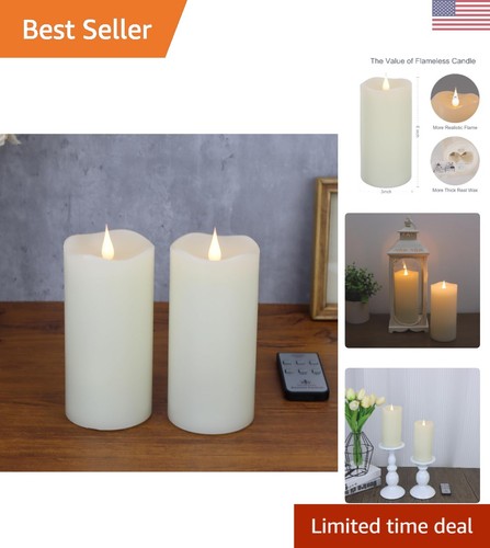 Ivory moving flame candles - ivory,