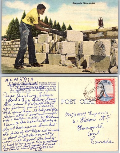 Bermuda stone cutter - stone, postcard