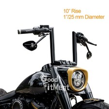 10" Rise 1 inch Motorcycle Handlebar Z-Bar For Harley Special Fatboy Road King