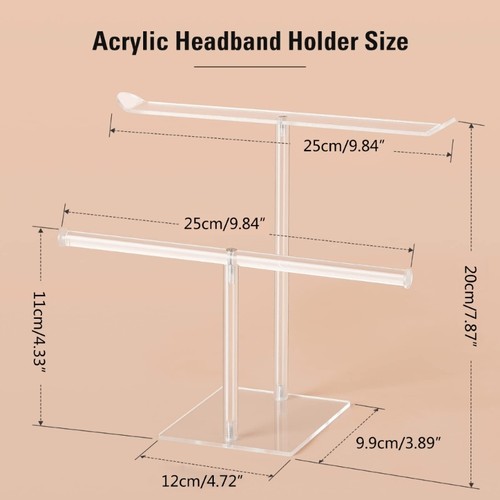 Clear tier acrylic headband - clear,
