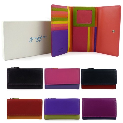 Ladies leather tri fold - ladies,