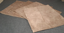 SET OF 4 DFS CUSHION COVERS IN CARAMEL SMOOTH DAPPLE VELVET 25X24 INCHES.