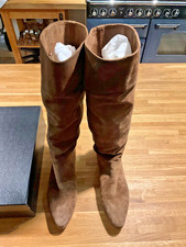 PRADA BROWN SUEDE CALZATURE