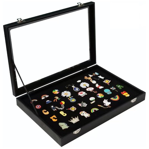 Pin badge display box 20cm - badge, box,
