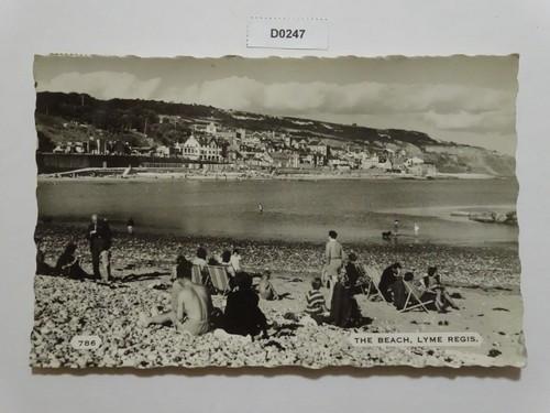 Lyme regis beach postcard - regis,