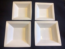 4 X Maxwell Williams Porcelain White Basics Monaco 7" Dessert Dishes - VGC