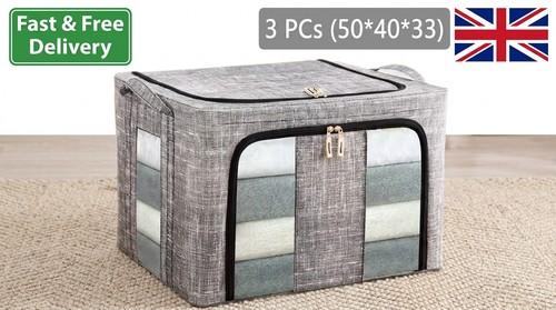 3pcs 66l folding storage box - 3pcs,