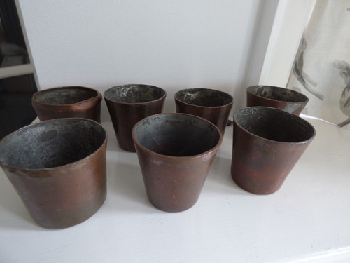 Vintage small copper pots - 7,