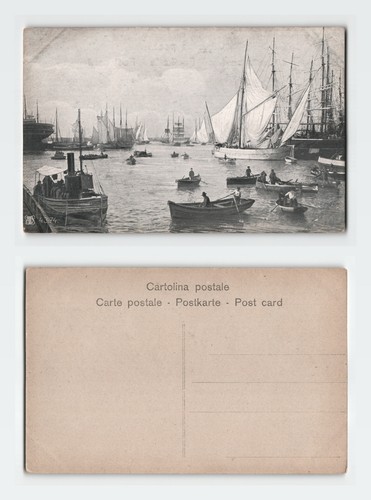 Vintage postcard sailing ships - sailing,