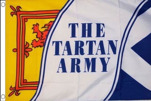 The tartan army flag - the,