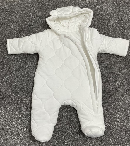 George baby white pramsuit - white, for