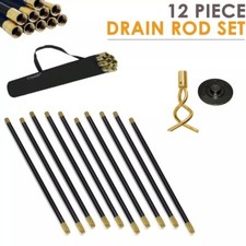 12 Piece Drain Rod Set 9m
