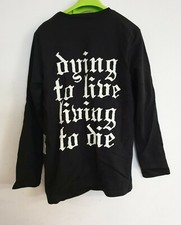 DROPDEAD DYING TO LIVE Black Crewneck JUMPER *CHOOSE SIZE *