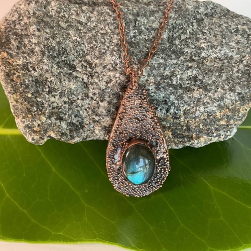 Necklace copper labradorite - necklace,