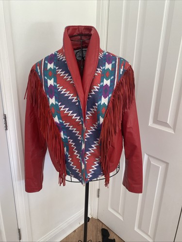 Red leather western usa tassel - usa,