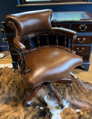 Antique tan leather - leather, captains
