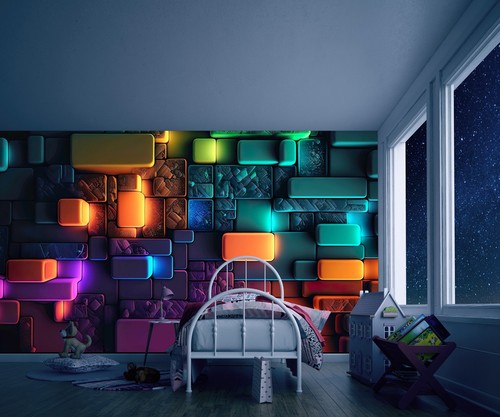 Vibrant geometric wallpaper - geometric,